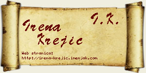 Irena Krejić vizit kartica